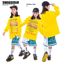 SWAGGERJR Street Dance Little Kid Wave Suit Hiphop Summer Clothing Children Hip Hop Street Play Out Suit Cool