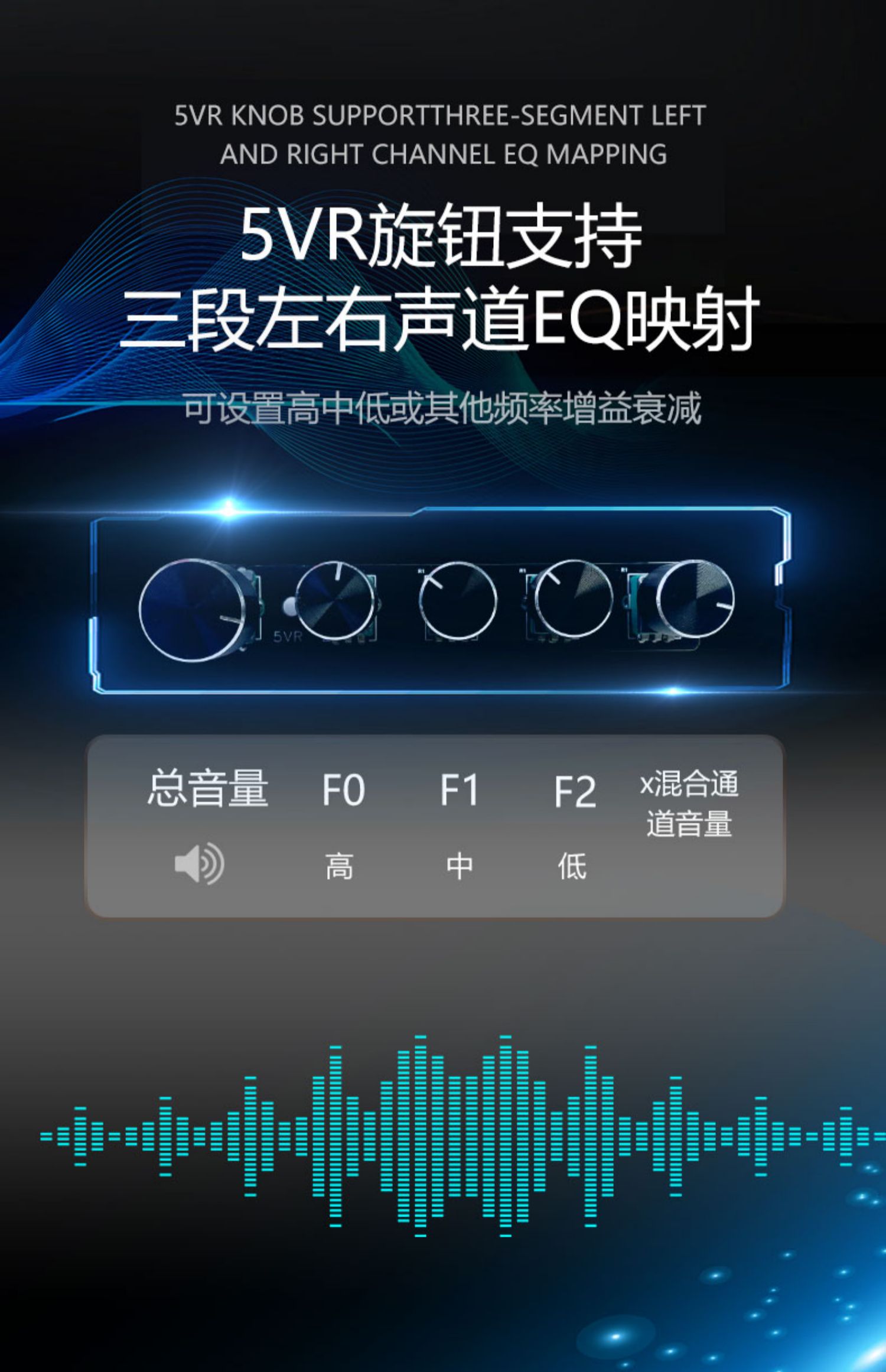 蓝牙5.0dsp功放板2.0立体声高音调节分频hifi音质支持调音40wx2 - 图2