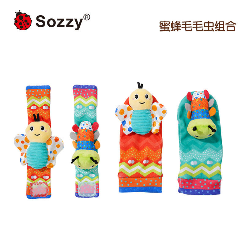 sozzy宝宝响铃玩具婴儿手腕带袜子手表带装饰婴儿益智玩具0-1岁,淘宝优惠券,粉丝福利购,淘宝优惠卷