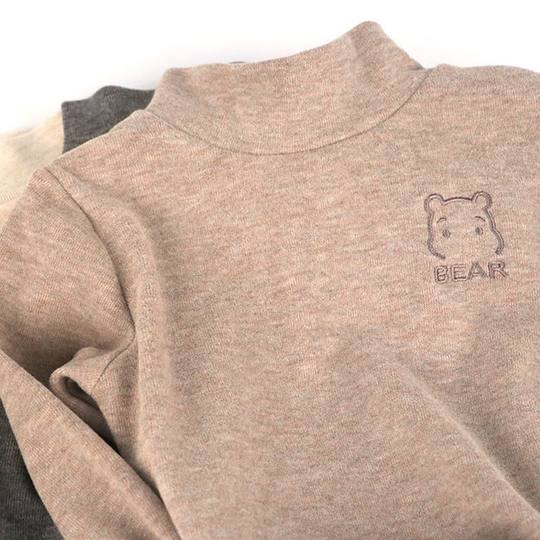 宝宝打底衫羊绒棉秋款中小童半高领磨毛内搭儿童上衣男童长袖T恤