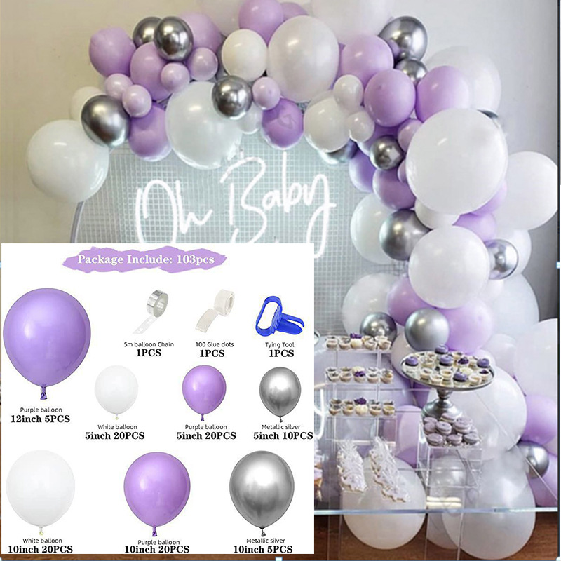 新款复古气球链套装 ins婚礼派对 生日拱门场景装饰布置乳胶气球 - 图0