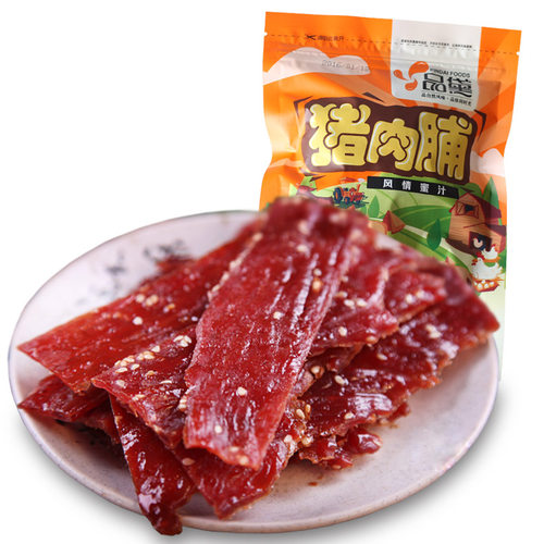 品黛 手撕蜜汁猪肉脯付副碎片 靖江特产传统口味 零食 200克/袋 - 图3
