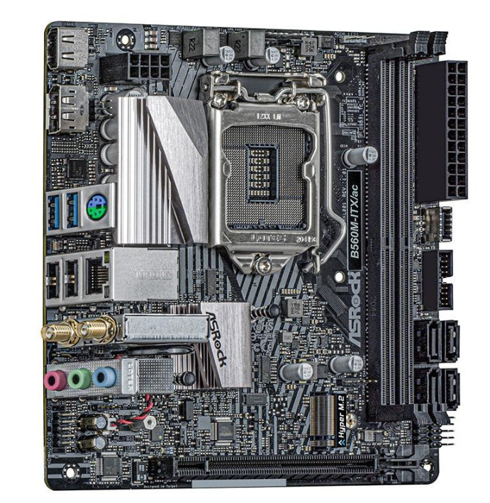 华擎B560M-ITX/ac1200针主板支持10代11代cpu台式机ddr4内存条 - 图0