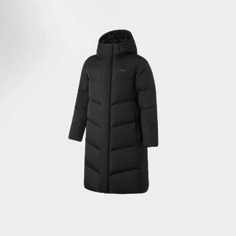 李宁长款羽绒服男士2024冬季新款鸭绒保暖连帽运动羽绒服AYMU095 - 图3