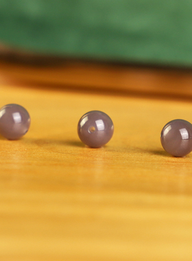 建廷新疆和田玉烟紫单珠散珠