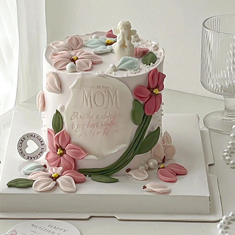 2025母亲节刮刀花蛋糕装饰翻糖格桑花天使模具妈妈节日氛围感甜品,淘宝优惠券,粉丝福利购,淘宝优惠卷