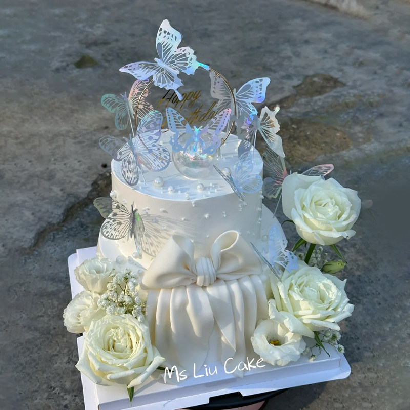 仙气飘飘仙女绝美蝴蝶适合送女生甜品蛋糕装饰鲜花玫瑰亚克力插件,淘宝优惠券,粉丝福利购,淘宝优惠卷