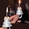 Birthday artifact, creative 3D printed silk candle ring, dreamy cake creative decoration