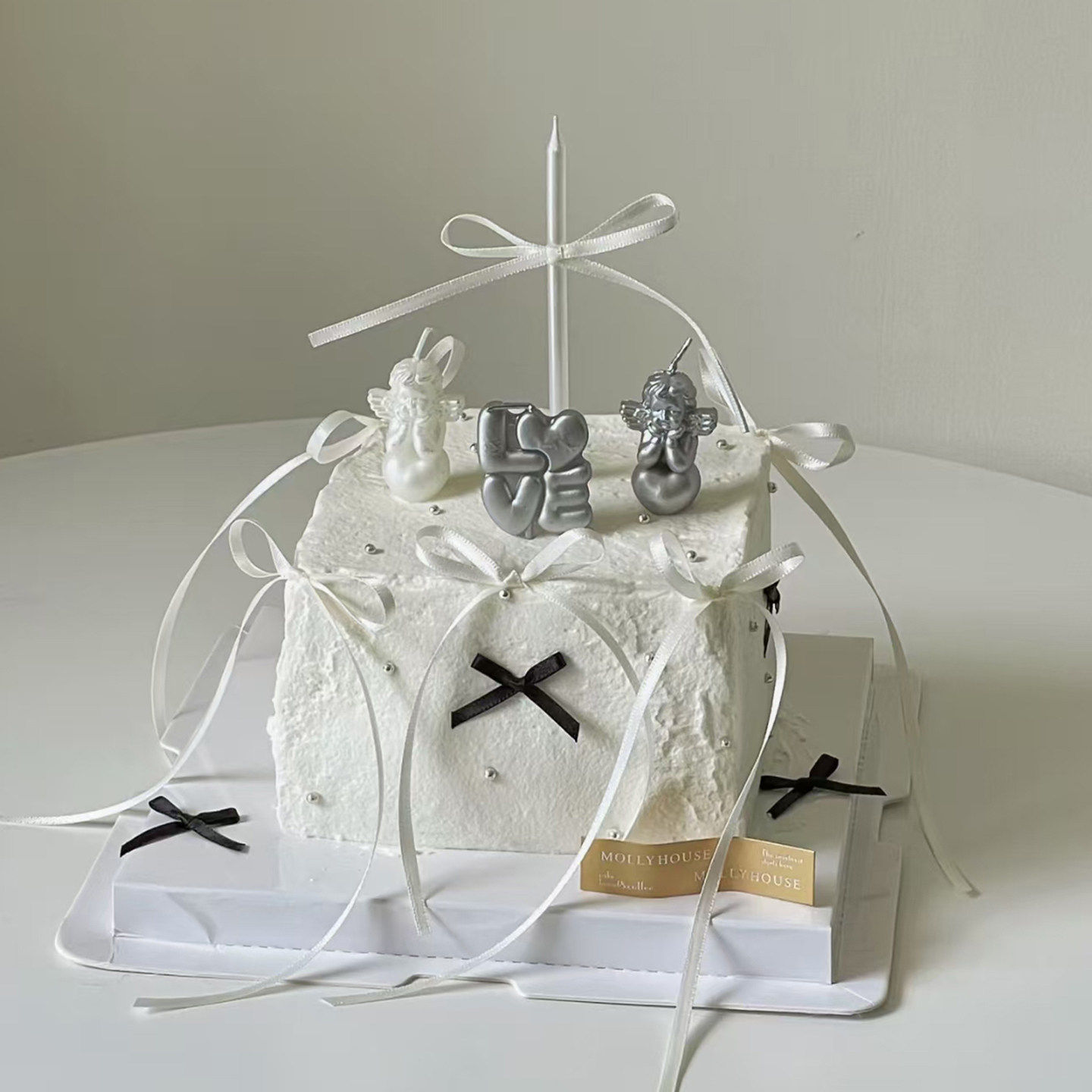 韩系2.14情人节情侣表白天使蜡烛蛋糕装饰简约银LOVE爱心DIY丝带,淘宝优惠券,粉丝福利购,淘宝优惠卷