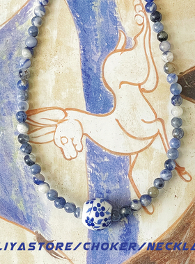 AliyaStore原创青花瓷choker项链
