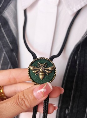 复古领带项链棉麻绳男女合金