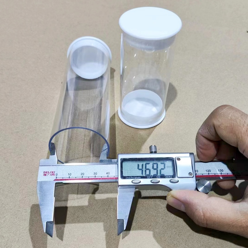 现货内径47外径50mmPC高透明包装管装乒乓球硬管塑料管带塑料盖子,淘宝优惠券,粉丝福利购,淘宝优惠卷