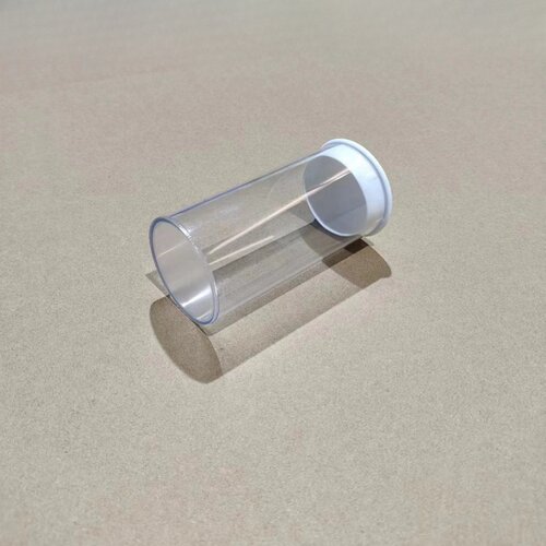 带盖子透明塑料管封底PC空心管子收纳筒硬质水管直径40mm-90mm - 图2