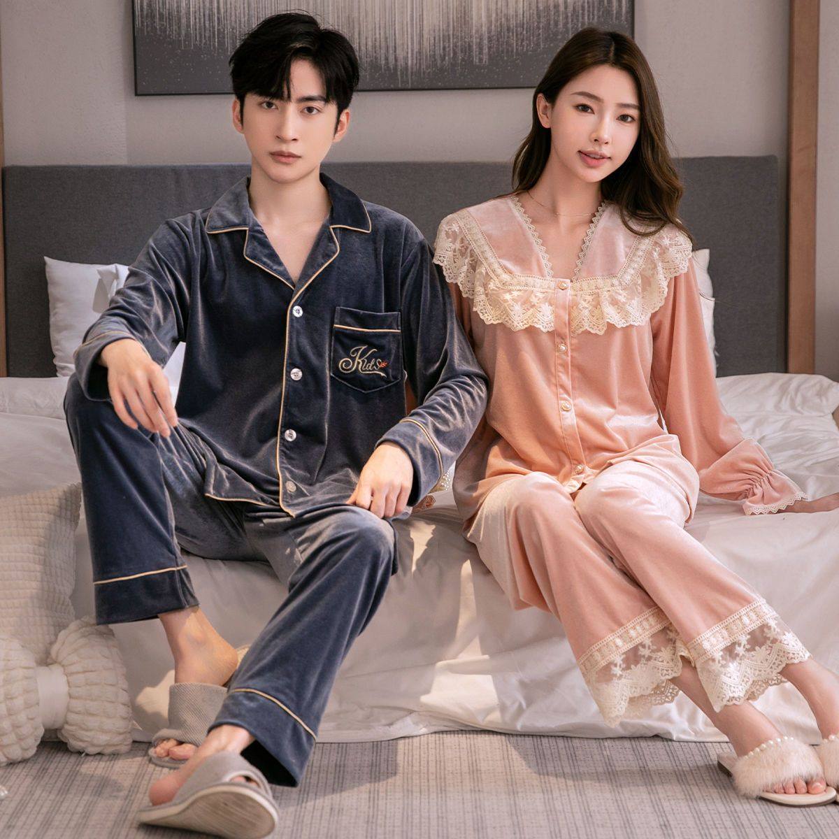 情侣睡衣男女秋冬季金丝绒薄款珊瑚绒家居服保暖海岛绒套装可外穿,淘宝优惠券,粉丝福利购,淘宝优惠卷