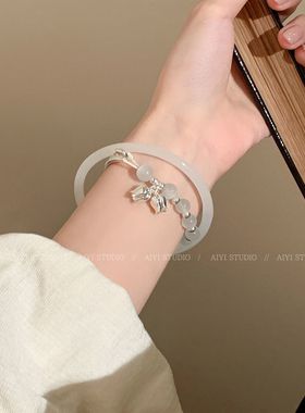 国风新中式琉璃手镯古风手链女款轻奢小众精致手串叠戴闺蜜手饰品