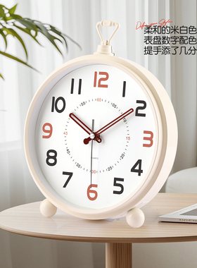 新款座钟家用学生钟表桌面时钟简约现代客厅卧室钟表静音台式座挂