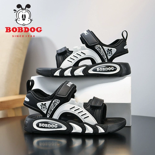 Детские летние сандалии для мальчиков, нескользящая пляжная обувь, мягкая подошва, подходит для подростков