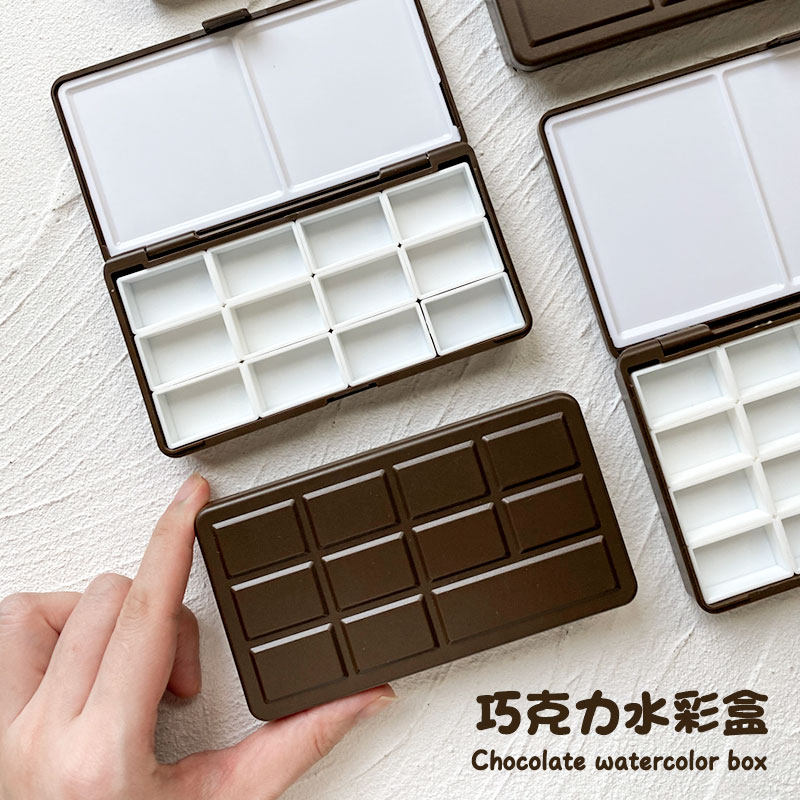 水彩颜料塑料分装盒 空盒24格48格 水彩收纳盒调色盒子带调色盘,淘宝优惠券,粉丝福利购,淘宝优惠卷