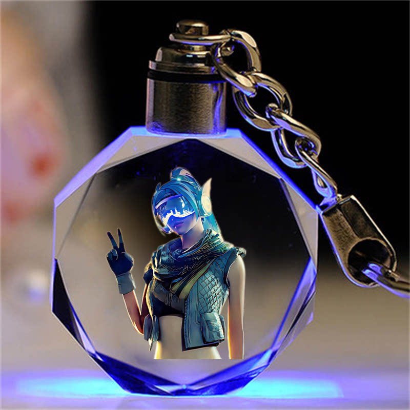 和平精英皮肤和平精英皮肤水晶钥匙扣书包挂件定制闺蜜生日小礼物送男女纪念品