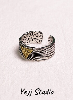 小众复古高级感上帝之眼戒指