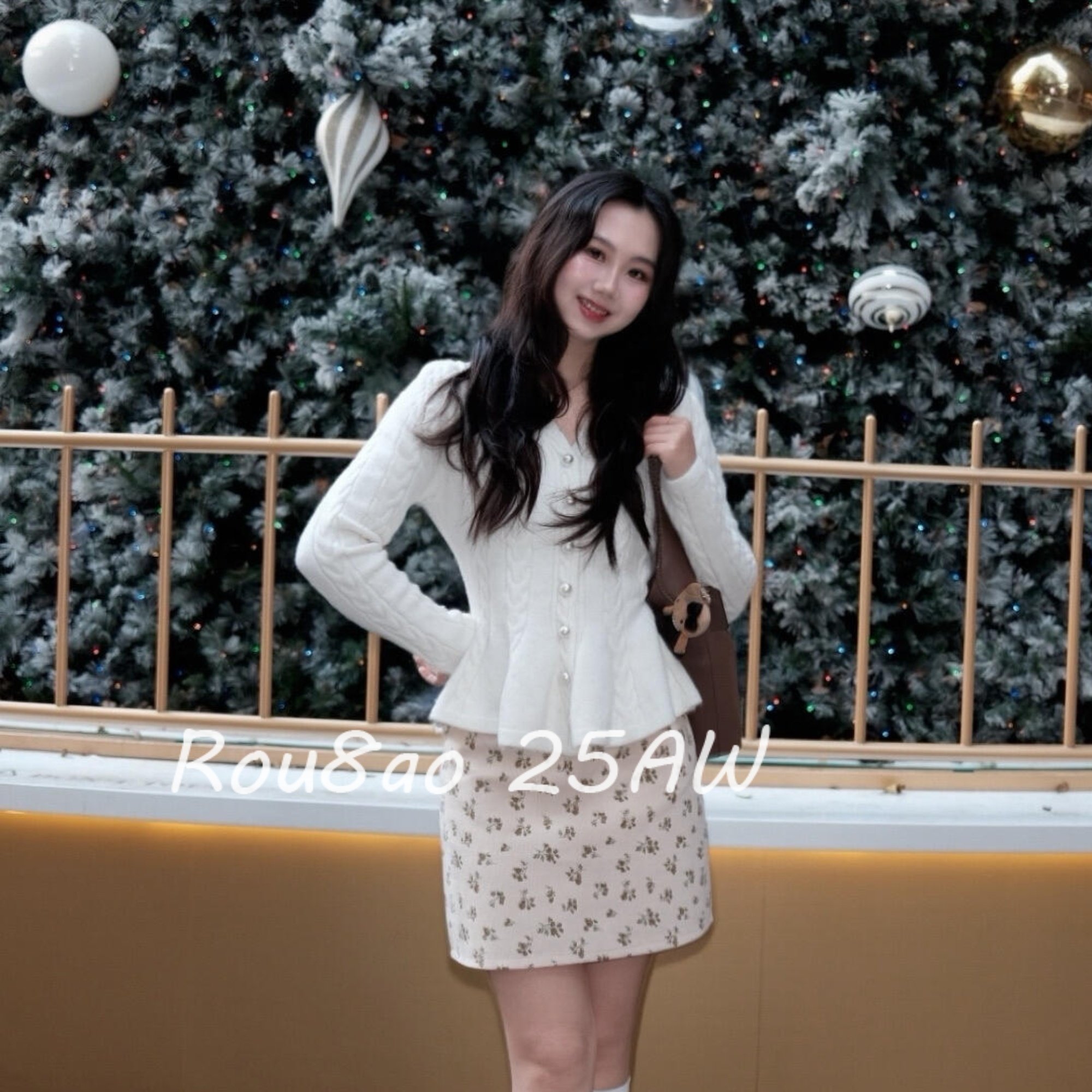 Rou8ao微胖大码女装法式掐腰毛衣纯欲风正肩收腰显瘦荷叶边毛衣,淘宝优惠券,粉丝福利购,淘宝优惠卷