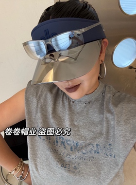 ollo 加大防晒帽户外遮阳防晒运动帽跑步瑜伽空顶帽女时髦空顶帽