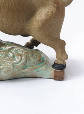 佛山公仔新古典风生肖牛石湾陶瓷