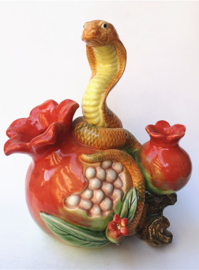 公仔动物生肖蛇百子千孙家居装饰