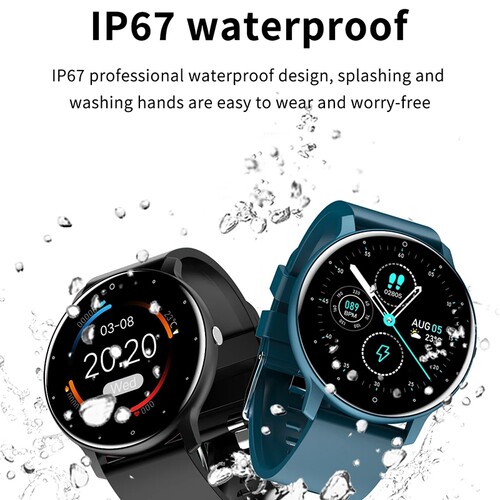 Smart Watch 运动健康睡眠信息提醒时尚蓝牙智能手表男女手机通用 - 图0