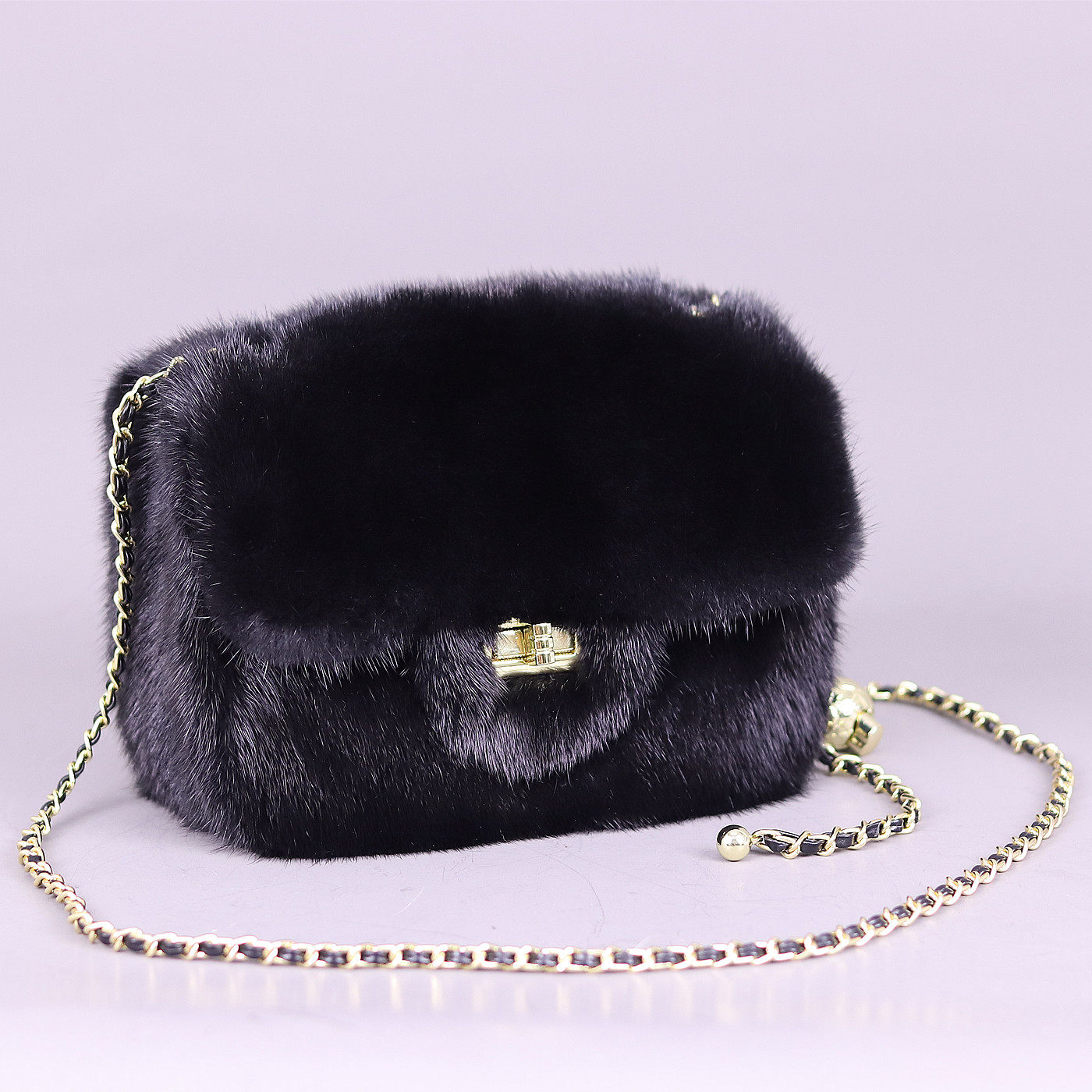 秋冬单肩斜挎水貂包女皮草包真皮毛毛包女小香风链条毛绒包貂皮包,淘宝优惠券,粉丝福利购,淘宝优惠卷