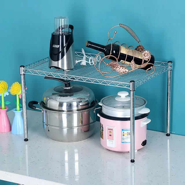 Microwave oven rack carbon steel height adjustable