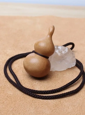 雷击木葫芦车挂 枣木文玩小葫芦卧室门挂件传统装饰实木吊坠