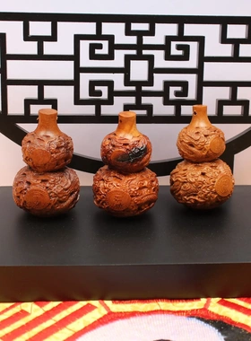 雷击枣木盘龙葫芦挂件手把件吊坠已经打孔可以穿绳子