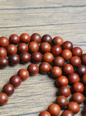 雷击枣木佛珠手串108颗规格8MMX108颗深色老料手工打磨快手