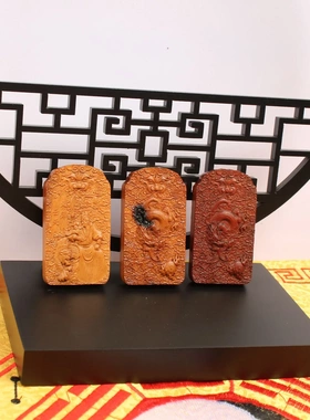 雷击枣木关羽双面雕挂件吊坠手把件精工浮雕木牌