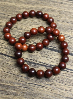 雷击枣木佛珠手串1.0X19颗手链女士少儿比较合适深色老料高抛光