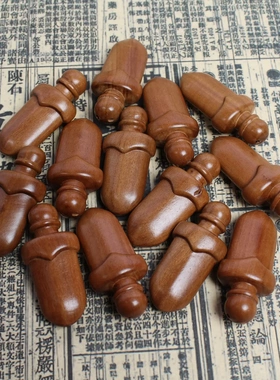 雷击枣木小剑挂件钥匙扣配饰老料深色素面纯手工打磨精雕