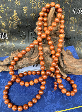 雷枣木108颗念珠手串流珠手链道家吉祥配饰随身挂件手持1.0和0.8