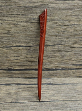 雷击枣木云纹发簪深色老料纯手工打磨道家法器男女士发簪