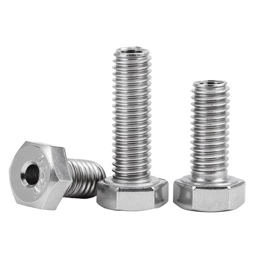 304不锈钢空心外六角穿线通孔螺钉中空螺栓口罩机M4M5M6M8M10-M20 - 图3