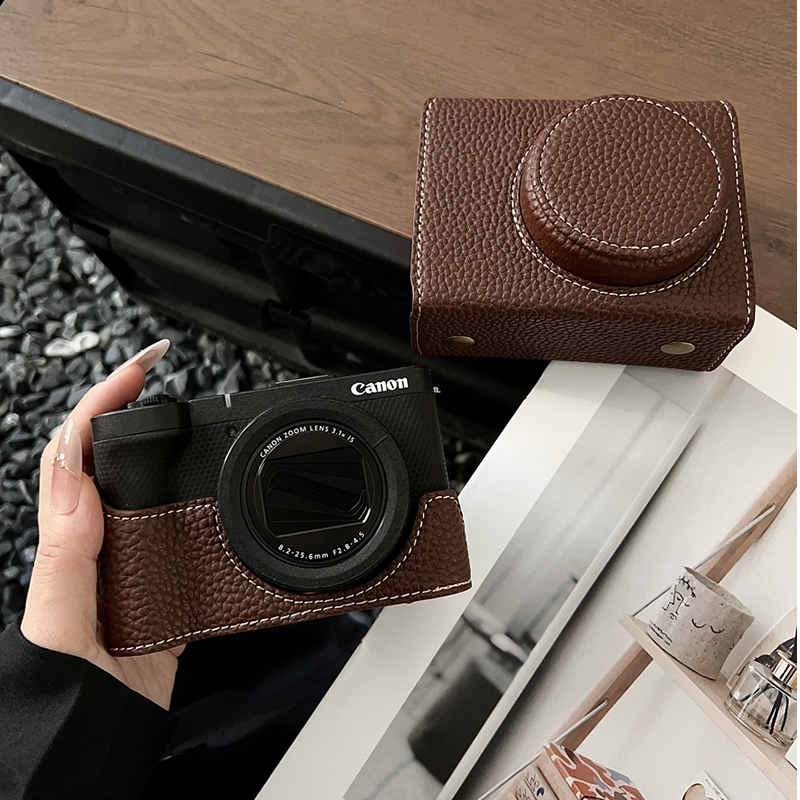 适用佳能PowerShot V1相机包G7X3保护套G7X2底座皮套斜挎背带配件 - 图2