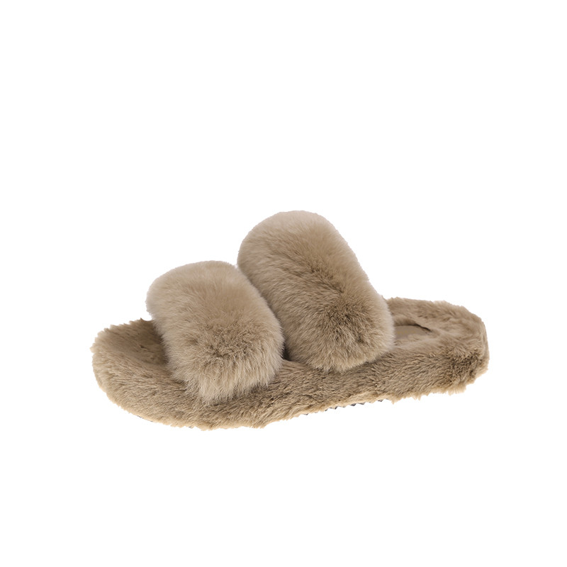 毛毛鞋女外穿秋冬仙女风超火网红拖鞋家用平底加绒韩版一字托棉拖,淘宝优惠券,粉丝福利购,淘宝优惠卷