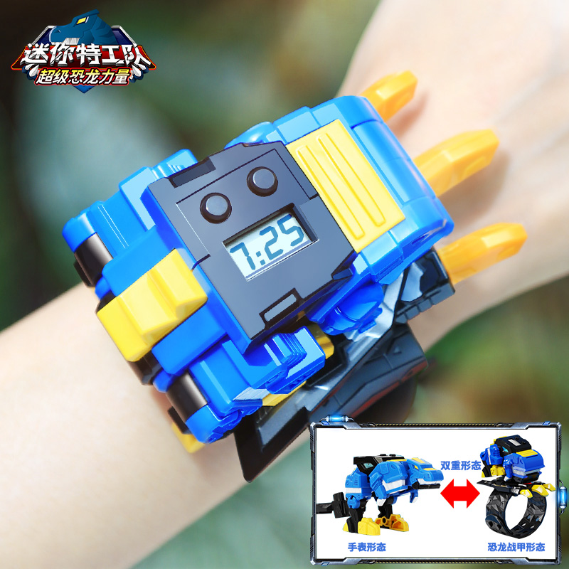 正版迷你特工队裂变手表玩具超级恐龙力量变形手表男女孩儿童玩具 - 图0