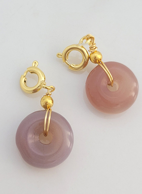 天然南红玛瑙平安扣吊坠