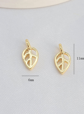 镂空枫叶树叶吊坠耳饰小挂件