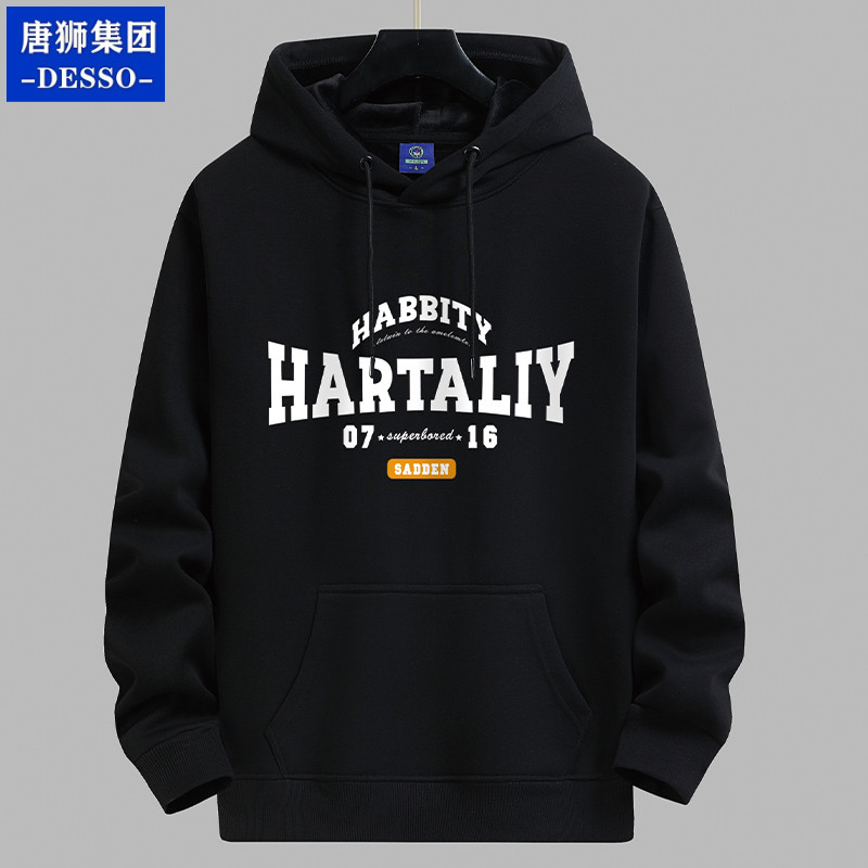 唐狮集团DESSO春秋冬加绒卫衣男连帽重磅棉青年潮牌宽松大码外套 - 图2