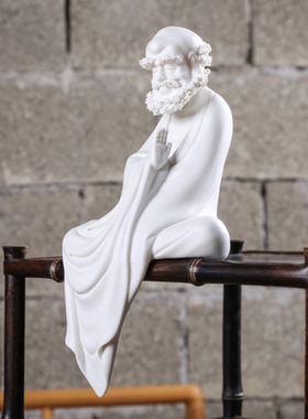 德化白瓷达摩人物佛像家居装饰