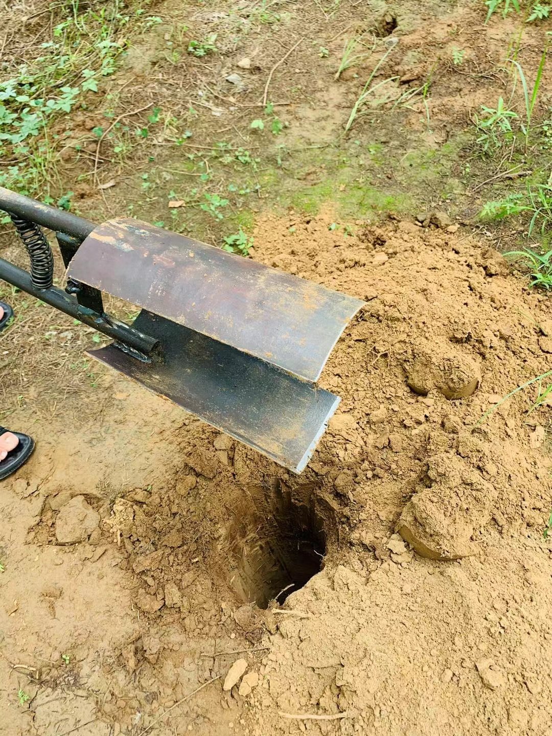 人工挖坑神器对锨夹板掀铁锹打洞掏土挖电线杆挖坑洛阳铲施工农用,淘宝优惠券,粉丝福利购,淘宝优惠卷