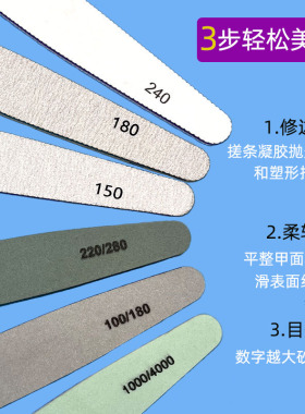 不掉砂可水洗美甲打磨工具套装抛光海绵搓修型砂条家用初学者锉条