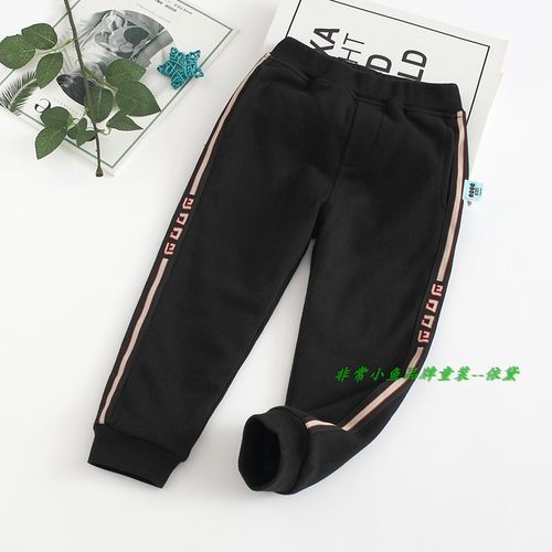 非常小鱼2019秋冬童装39711男童针织里双层裤子100-140满百包邮 - 图1